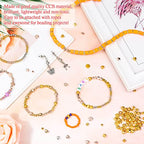selizo 2160 Pieces Gold Spacer Beads Set, Assorted Bracelet Beads for DIY Jewelry Making(Gold, Sliver, Rose Gold, KC Gold)
