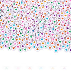 Augshy 700Pcs Round Heart Beads,Valentine's Day Acrylic Heart Beads for Bracelets Jewelry Making Lanyard Necklace Friendship Bracelets(4 x 7 mm) - style: Colorful Heart Style