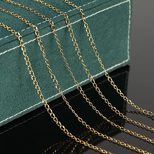 UMAOKANG 32.8 Feet Gold Chains for Jewelry Making, 316 Stainless Steel Extender Chain Links for Necklace Bracelet Making with 10pcs Lobster Clasps and 30pcs Jump Rings - color: Gold Twist