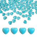 Turquoise Love Beads for Jewelry Making 200pcs 12mm Natural Semi-Precious Gemstone Loose Space Beads for Bracelets, Necklaces, Earring, DIY Handmade Crafts, Healing Stone Gifts, Garland Deco - color: Turquoise Heart 12mm