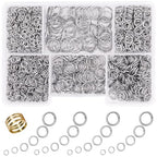 Jump Rings for Jewelry Making 1400 Pcs Nickel Jump Rings 4mm 6mm 5mm 7mm 8mm 10mm Jump Rings with Open/Close Tool for Necklace Bracelet Repair Keychains Jewelry Making Supplies(Nickel) - color: Nickel