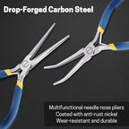 VISEMAN 6" Mini Needle Nose Pliers with Comfort Grip Handles, Long Nose Pliers for Handmade Craft, 45 Degree Bent - style: 45-Degree Bent