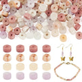 Beadthoven 200Pcs 4mm Flat Disc Gemstone Beads 4 Styles Rhodonite Red Netstone Natural Lepidolite Pink Aventurine Beads Natural Stone Heishi Crystal Spacers for DIY Jewelry Making Bracelets Necklace - color: Flat Disc-Pink, size: 4mm