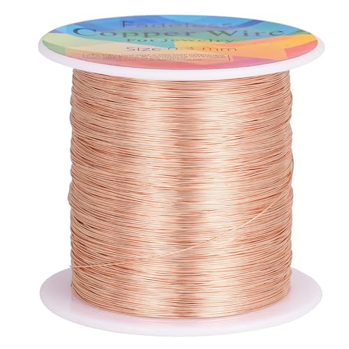328 Feet Tarnish Resistant Copper Wires 28 Gauge/0.3mm Jewelry Craft Wires Beading Wire for Jewelry Making, Wire Wrapping and Crafting (Champagne Gold) - color: Champagne Gold, size: 28 Gauge