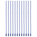 MECCANIXITY Ball Bead Chain Beaded Necklace Chains 5 Inch Adjustable Metal Ball Chains 2.4mm/0.1inch Keychain for Jewelry Making,DIY Craft Projects,Pack of 12(Blue) - color: Blue