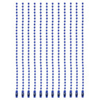 MECCANIXITY Ball Bead Chain Beaded Necklace Chains 5 Inch Adjustable Metal Ball Chains 2.4mm/0.1inch Keychain for Jewelry Making,DIY Craft Projects,Pack of 12(Blue) - color: Blue
