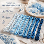 Natural 100% Silk Thread, Handmade Embroidery Thread Silk Floss 9 Colors 110m Each (64) - color: 64