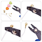 Pandahall 1Box/3300pcs 6 Colors Rondelle Tiny Crimp Beads 2mm Jewelry Bracelet Making Clamp End Spacer Beads Multi color