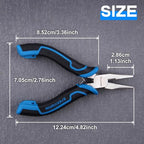 SPEEDWOX 5-Inch Mini Chain Nose Pliers for Jewelry Making Long Nose Pliers with Teeth Small Jewelry Plier with Cutter Serrated Jaws Needle-Nose Plier for Bending Wire Handcraft Work in Tight Areas - style: Long Nose Pliers