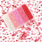 TOAOB 1500pcs 3mm Pink Colors Opaque Seed Beads Kit Glass Round Small Spacer Beads with Beading Pin for DIY Beading Weaving Earrings Bracelets Necklaces Eyeglass Chain Art Crafts Jewelry Making - color: Pink Series