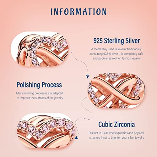 Love Family Friendship Graduation Mothers Nurses Day S925 Bead Pendant Charms for Pandora Bracelets Necklaces, Gifts Women, for Anniversary Birthday Valentines Day Christmas, Silver Gold - style: Infinity Heart Sparkle Charm