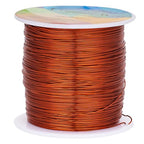 203 Feet Tarnish Resistant Copper Wires 24 Gauge/0.5mm Jewelry Craft Wires Beading Wire for Jewelry Making, Wire Wrapping and Crafting (Red Coffee) - color: Red coffee, size: 24 Gauge