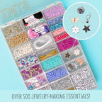 STMT D.I.Y. Glitz Bead Case, Includes Over 500 Jewelry Making Supplies, Including Cute Beads for Jewelry Making, Bracelet Charms, Storage Case, Friendship Bracelet Kit, Teen Girl Gifts - style: Glitz