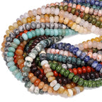 Songxi 5x8mm Natural Blue Amazonite Beads, 75PCS Spacer Round Loose Abacus Beads for Jewelry Making, Gemstone for Bracelet Necklace Earrings, Arts and Crafts - color: Blue Amazonite