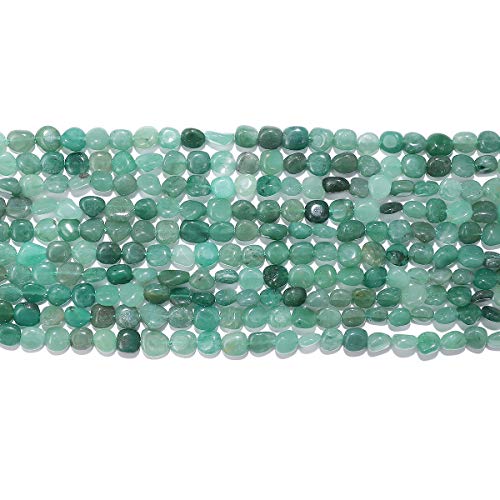 BEADIA Irregular Natural Green Aventurine Jade Stone Loose Semi Gemstone Beads for Jewelry Making 7-10mm 38cm - color: Green Aventurine Jade, size: 7-10mm 38cm