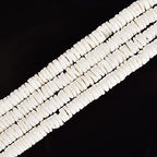 206 Pcs 2x4mm White Shell Stone Bead Drilled Flat Heishi Disc Gemstone DIY Beads for Bracelets Jewelry Making Crafts - color: White Shell #4, size: 2x4mm