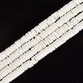 206 Pcs 2x4mm White Shell Stone Bead Drilled Flat Heishi Disc Gemstone DIY Beads for Bracelets Jewelry Making Crafts - color: White Shell #4, size: 2x4mm