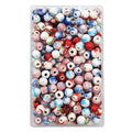 INSPIRELLE 180 Pieces Porcelain Beads Chinese Round Ceramic Beads 8mm for Handmade Jewelry Making Bracelets Necklace Making, Water-Ink - color: Water-Ink