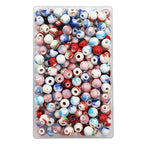 INSPIRELLE 180 Pieces Porcelain Beads Chinese Round Ceramic Beads 8mm for Handmade Jewelry Making Bracelets Necklace Making, Water-Ink - color: Water-Ink