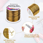 anezus 20 Gauge Jewelry Wire, 28 Yards Craft Wire Tarnish Resistant Copper Beading Wire for Jewelry Making Supplies and Crafting(Antique Bronze) - color: Antique Bronze