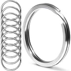 CREST Surgical and Marine Grade Stainless Steel Split Ring for Keychains SS316L Key Rings for Car Keys - color: 10-pack 316ss