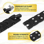 MagnetRX® Ultra Strength Magnetic Bracelet – Effective Stainless Steel Magnetic Bracelets for Men – Adjustable Length with Sizing Tool for Perfect Fit (Black) - color: Black Arrow Style (2X Strength)