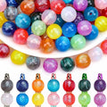 BONNY BOXX 30PCs 16mm Galaxy Glitter Mermaid Acrylic Round Beads Crystal Mix Plastic Pastel Loose Spacer Bubblegum Beads for Jewelry Making Phone Strap DIY Crafts - color: Galaxy Glitter Mermaid