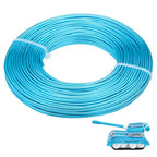 12 Gauge Aluminum Wire 100FT, 2mm Bendable Metal Anodized Aluminum Wire for Sculpting Jewelry Making Crafts Wreath Beading Floral(Lake Blue) - color: Lake Blue