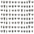 stino 140 Pcs Metal Spacer Bail Beads, Silver Tone Charm Hanger Clasps with Loops for Bracelet, Jewelry Making Findings(Silver) - color: Silver