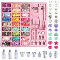 LYNDA Plastic and Metal Snap Buttons with Snaps Pliers Set,300 Sets Plastic and Metal Snap Buttons for Sewing and Crafting (Pink) - color: Pink