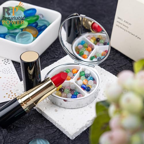 Rhinestone Jewelry Box Compact Storage Case for Rings Earrings Necklaces