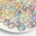 16mm Acrylic Beads UV Transparent Colorful Bead 95pcs Clear Football Beads for DIY Handmade Bracelets Necklaces Phone Chains Jewelry Making Craft Supplies(uv Transparent) - color: uv transparent