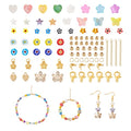 Fashewelry 402pcs Mixed Freshwater Shell Beads Bracelet Making Kit Mixed Color Heart Star Flower Butterfly Shape Natural Sea Shell Loose Beads for DIY Summer Beach Jewelry Necklace Earring Keychain - color: 1-Mixed