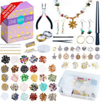 MODDA Natural Stone Jewelry Making Kit - Includes Crystal, Chip Beads, Necklace, Bracelet, Earrings, Ring Making Supplies, Crafts for Adults, Beginners, Christmas Gift for Teens, Girls, Women, Moms - color: Natural Stone Jewelry Making kit