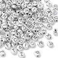 DanLingJewelry 200Pcs Antique Silver Round Letter Beads - Alphabet & Initial Letter Beads for Jewelry Craft Making - color: 200pcs - alphabet - random