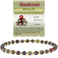 QOGIR 14k gold Handmade Healing Bracelet, Natural Gem Stone Crystal Elastic Gold Bracelet - color: Dragon Bloodstone - Strength and Courage, size: 4m