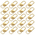 Thinp 20 Pcs Gold Metal Lobster Claw Clasps, Swivel Snap Hooks with Key Rings Keychain Hooks for Lanyards Bags Purses Jewelry Making DIY Crafts Keychain Connector Accessories (Gold)