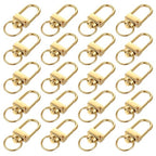 Thinp 20 Pcs Gold Metal Lobster Claw Clasps, Swivel Snap Hooks with Key Rings Keychain Hooks for Lanyards Bags Purses Jewelry Making DIY Crafts Keychain Connector Accessories (Gold)
