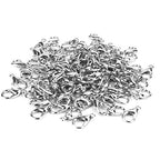 100PCS Lobster Clasps, Metal Alloy Small Lobster Claw Clasps, Weico Lobster Clip for Handmade Necklace, Bracelet Jewelry Making Accessories Fastener Hook(12mmx6mm, Nickel) - color: Nickel