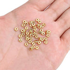 BEADIA 14K Gold Plated Disk Spacer Beads 4x1.5mm 50pcs for Jewelry Making Findings Non Tarnish - color: 14K Gold, size: 4x1.5mm Disk