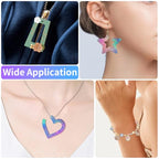 RESIN GO Epoxy Resin Earring Molds, 328 PCs UV Resin Jewelry Molds Kit with Holes, Variety Shapes Keychain Pendant Necklace Bundle Complete Set Clearance, Silicone Molds for Teen Female