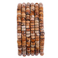 BEADIA Natural Brown Picture Jasper Spacer Beads Caps Loose Semi Gemstone for Beading Jewelry Making 4mmx2mm 38cm - color: Brown Picture Jasper, size: Round 4mm x 2mm