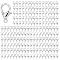 200 PCS Silver Lobster Claw Clasps, Small Alloy Lobster Clasps with Metal Storage Box Lobster Clips for DIY Keychains Bracelets Necklaces Crafts Jewelry Making (12×7mm, Silver) - color: Silver