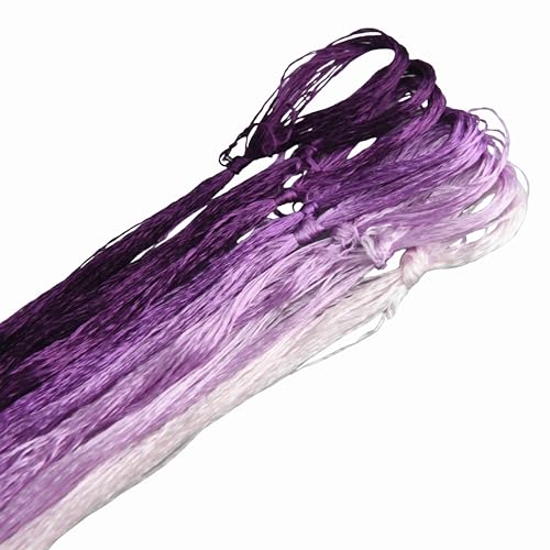 8 Skeins Mulberry Silk Floss Embroidery Thread Floss-Cross Stitch Threads China Silk Woven Jewelry Threads DIY Sewing Kits (17) - color: 17
