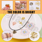 Tanstic 430Pcs Gold Ribbon Ends Fastener Clasps Kit, Bookmark Pinch Crimp Ends with Open Jump Rings, Lobster Claw Clasps, Chain Extenders and Pendant Charms for DIY Crafts - color: Gold Ribbon Ends