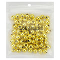 LolliBeads (R) Gold Plated Smooth Round Metal Beads 10 mm 100 Pcs - color: Gold 100 Pcs 10mm
