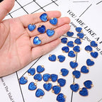 Honbay 40PCS Enamel Alloy Charms Pendant Dainty Cute Love Heart Shaped Pendants Valentine's Day Pendant Bead Charms for Keychains Earrings Bracelets Necklaces Jewelry Making and DIY Crafts - color: Blue