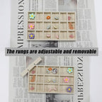 Velvet Jewelry Organizer Trays Beige Stackable Jewelry Storage Display Tray with Removable Dividers, 18 Grids - color: Beige