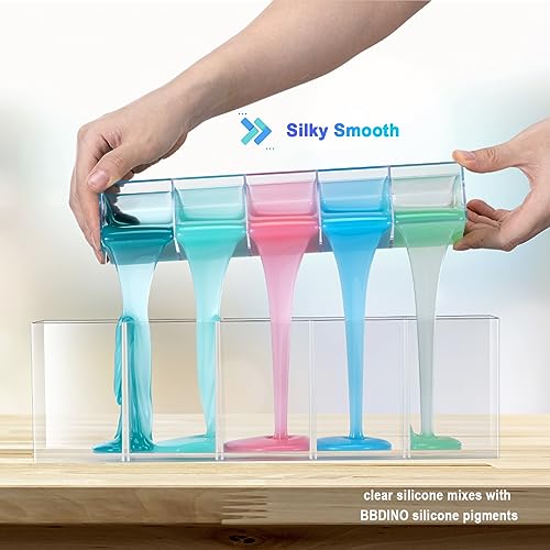 BBDINO Silicone Mold Making Kit Super Elastic Liquid Silicon for Molds Making 70.6 oz, Fast Cure Soft Mould Maker Silicone Rubber for Casting with Resin/Silicone/Jewelry/Soap/Wax/Plaster - color: 70.6 Oz Clear