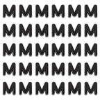 FASHEWELRY 30Pcs Acrylic Letter M Beads with Large Hole Big Plastic Letter Blocks European Beads 3D Letters Chunky Vowel Initial Alphabet Bead for Key Chains Necklace DIY Arts Craft Projects - color: Black, size: M